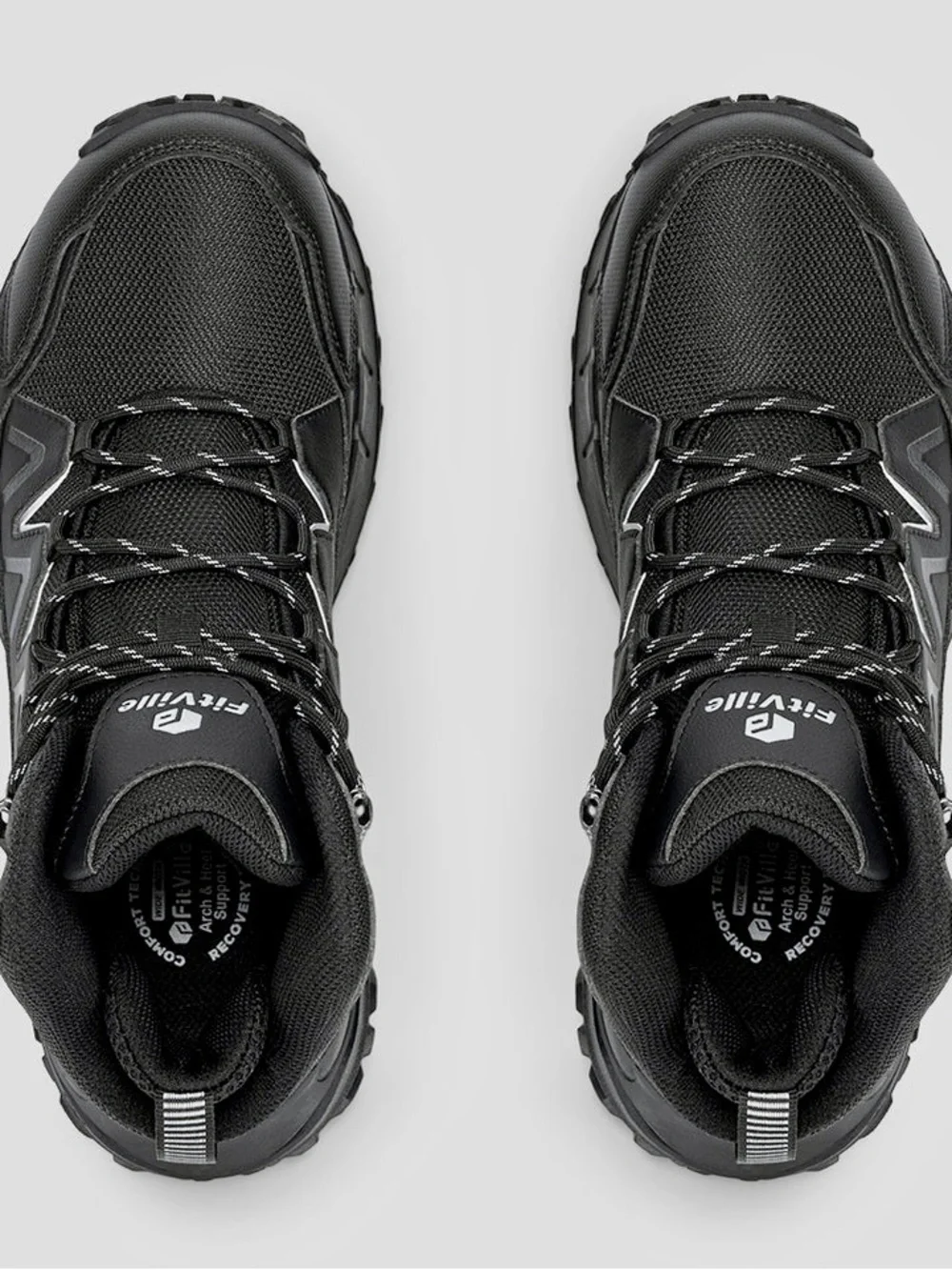 Fitville Men's Black Trail Performance Hiking Shoe